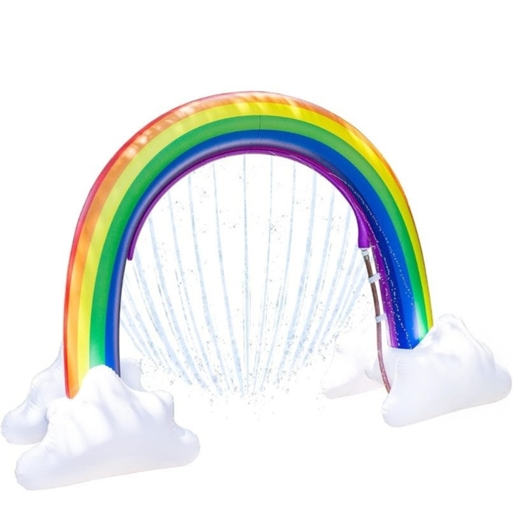 Vibrant Inflatable Rainbow Arch Summer PoolCandy Jumbo Inflatable Sprinkler Toy - Picture 4 of 7